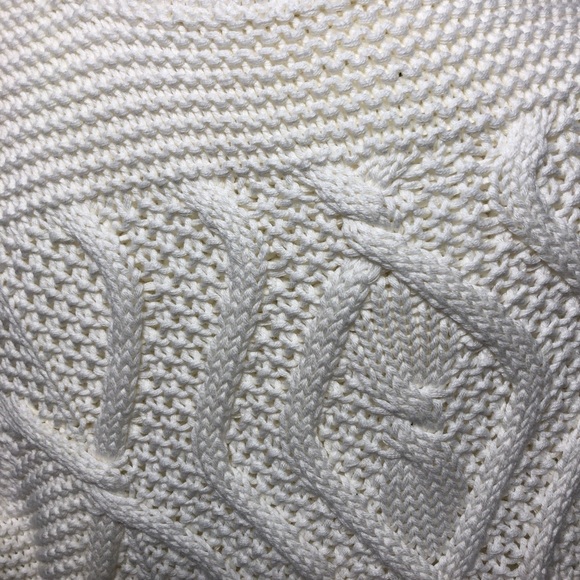 Lands’ End Drifter Chunky Cable Knit Sweater in Cream XL - Picture 5 of 6